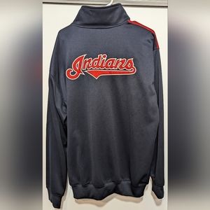 Vintage Polyester Majestic MLB Cleveland Indians Quarter Zip Jacket Sz XLT